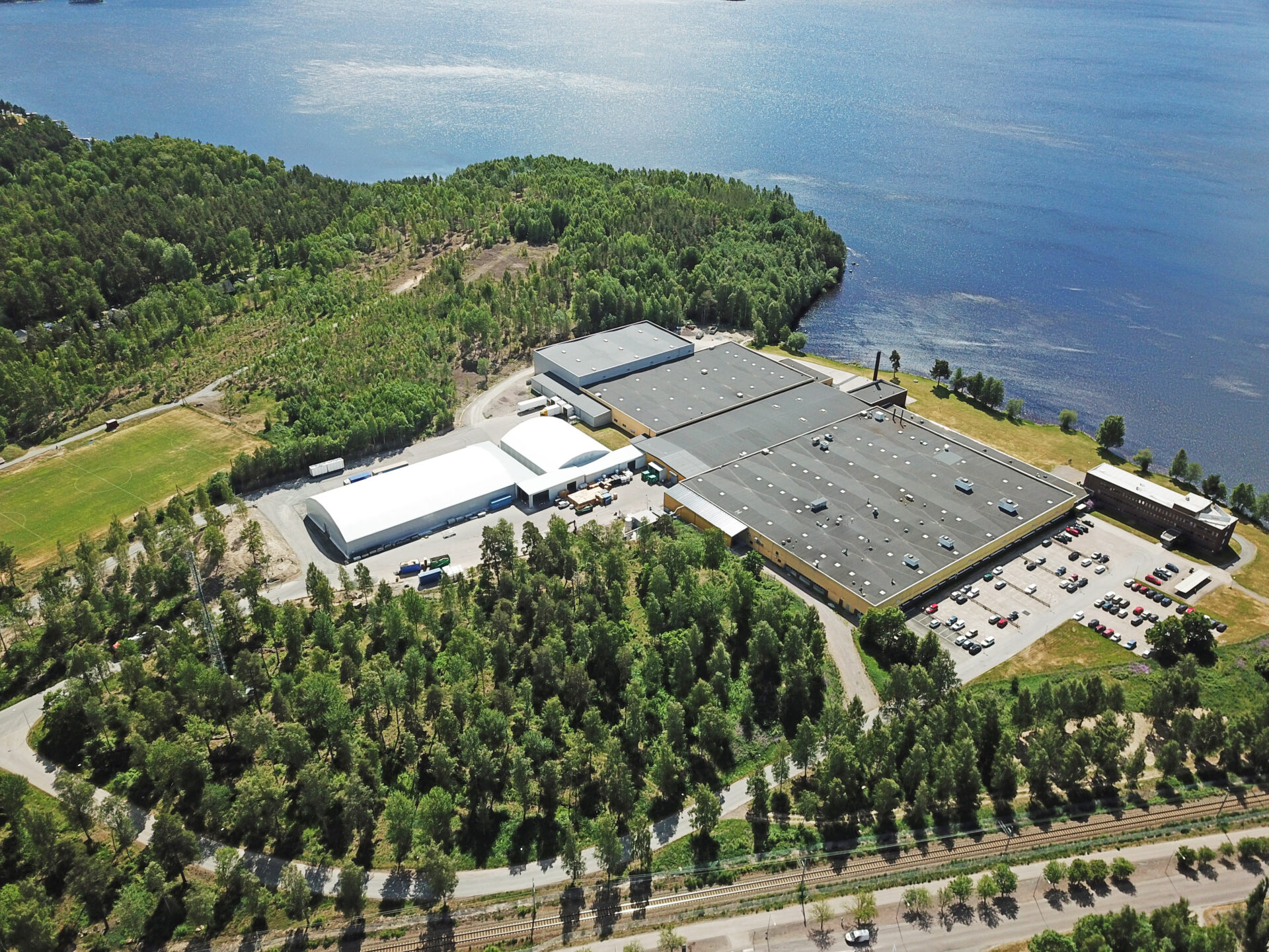 Anläggning i Falun som står för Orkla Care Sveriges produktion